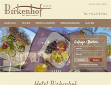 Tablet Screenshot of birkenhof-radkersburg.at